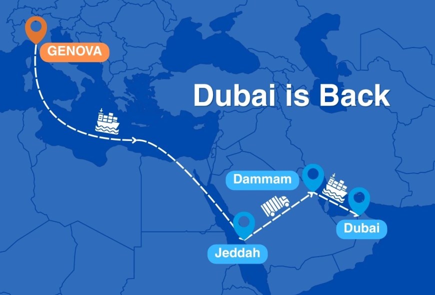 Dubai torna operativa: ripartono le spedizioni via Jeddah e Dammam